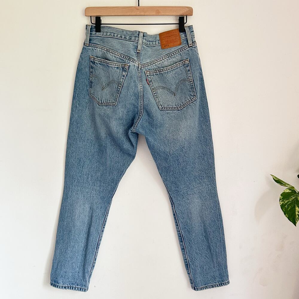 Levi's 501 Distressed Button Flu Skinny Jeans Size 28 - Picture 4 of 6